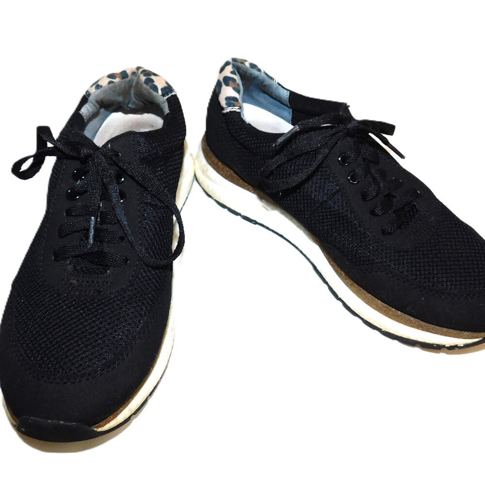 OTBT Flash Platform Sneaker Black Women's Style 10137 Leopard Size 9.5M
